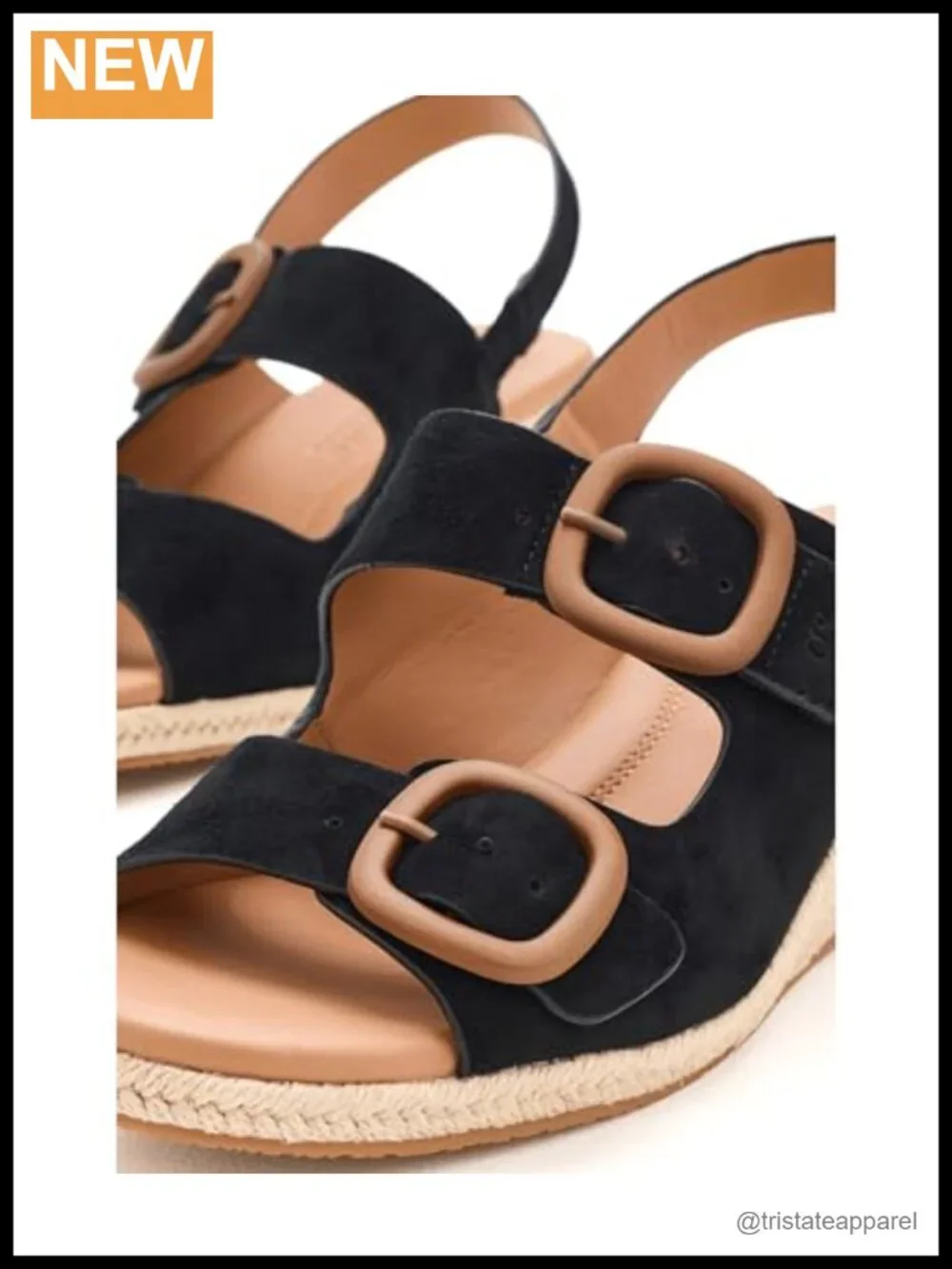 Wedge Sandal With Leather Lining And Adjustable Back Strap